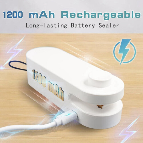 Mini handheld plastic bag sealer 2-in-1 rechargeable 2
