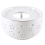 Ceramic teapot warmer with candle tray white 4