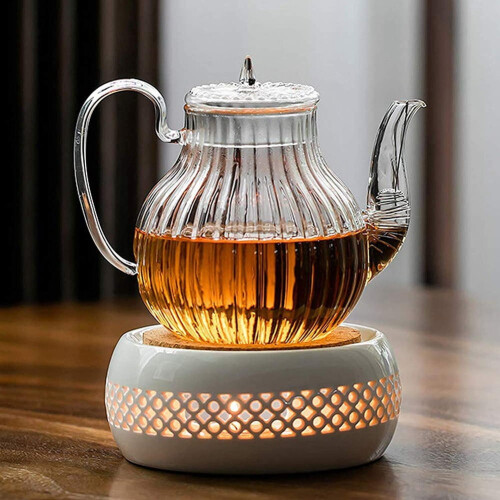 Ceramic Teapot Warmer with Cork Cushion 1pc 2