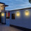 Solar Outdoor Wall Lamp Warm Light IP65 Motion Sensor 4
