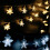 Christmas snowflake LED string lights battery operated 20 2
