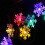 Christmas snowflake LED string lights battery operated 20 4