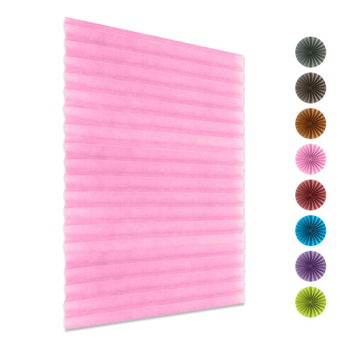 Cordless light filtering pleated shade non-woven fabric 1