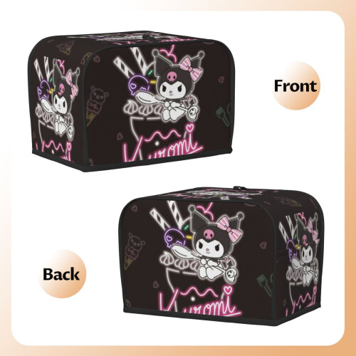 Kuromi toaster cover 2-slice polyester dust and fingerprint 1