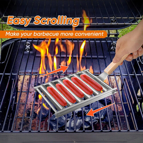 Hot Dog Roller Grill Rack Stainless Steel 2 Pack 2