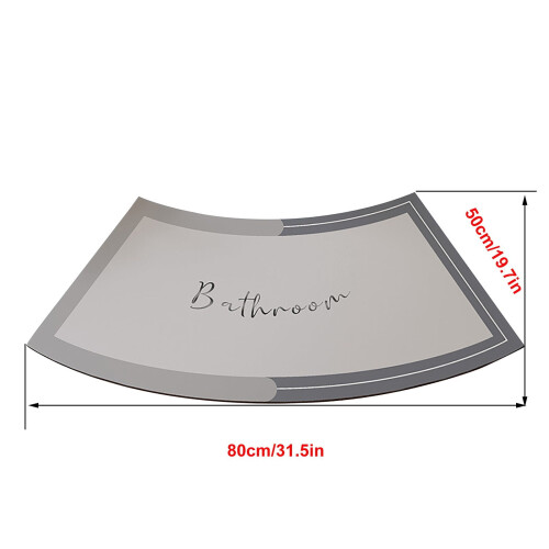 Bathroom curved floor mat diatomaceous mud 1 pcs 2