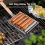 2 rodillos para salchichas para parrilla con mango de madera 2