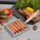 2 rodillos para salchichas para parrilla con mango de madera 3