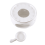 Round ceramic teapot warmer with candle tray white 3