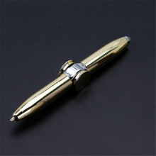 (Imitation gold) Multi-Function Cool Fidget Spinner Fingertip Gyro Pen with LED Light Anti Stress