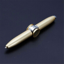 (Gold) Multi-Function Cool Fidget Spinner Fingertip Gyro Pen with LED Light Anti Stress