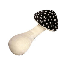 (black) 80CM Long Mushroom Pillow, Mushroom Body Pillow, Mushroom Shaped Plush Stuffed Pillow