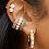 Lady Rhinestone C-Shape Ear Cuff Clip 1 Pc 7
