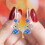 Women's mouse-shaped rhinestone alloy hook earrings 4