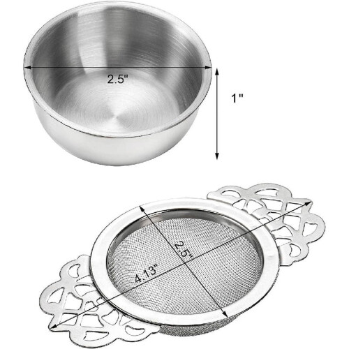 Stainless Steel Tea Strainer with Handle 6 Pack 1