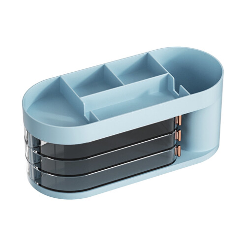 Transparent Rotary Desktop Storage Box 3-Layer 2