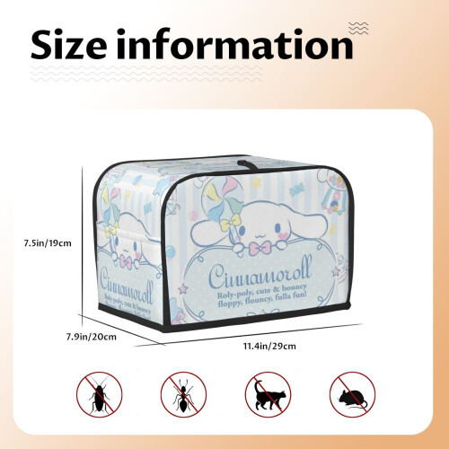 Cinnamoroll toaster cover 2-slice polyester 1