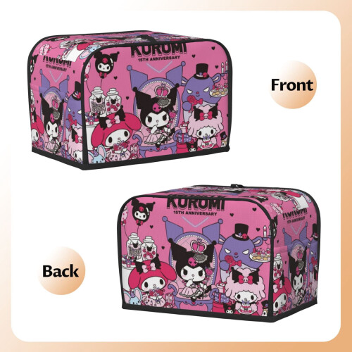 Kuromi toaster cover 2-slice polyester dust and fingerprint 1