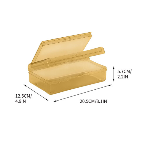 Clear stackable pencil box with snap-tight lid 1 pack 2