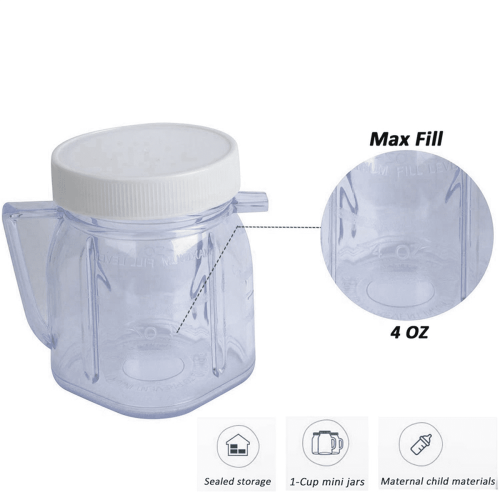 Osterizer Blender Replacement Jar 4937 Mini Plastic with Lid 2