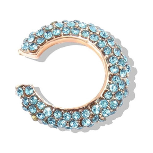 Lady rhinestone C-shape ear cuff clip 1 piece 2
