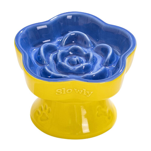 Jacenvly Dog Bed and Ceramic Slow Feeder Bowl for Small 1