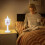 Christmas Table Lamp Snowfall Night Light with USB and 50ml 5