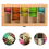 Bamboo Tea Bag Organizer with 5 Compartments 5