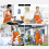 Chef Apron Unisex Stain-Resistant with Pockets and 5