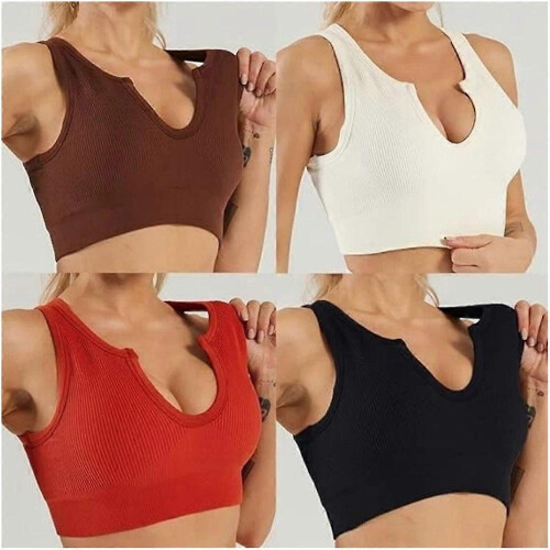 (S, Blue) Getheyshape Shape Me up Crop Top,A Crop Top Don't Wear a Bra 1