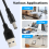 USB cable 5.5mm x 2.1mm DC barrel jack 75 cm black 4