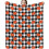 Orange Pumpkin Throw Blanket Black White Buffalo Plaid 2