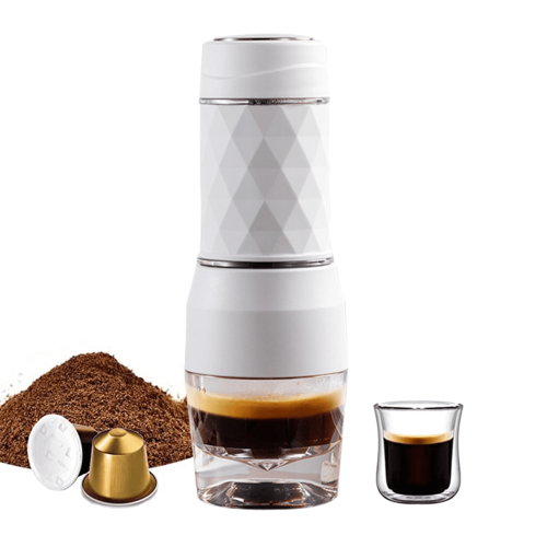 Portable espresso maker for ground coffee or capsules, black 1