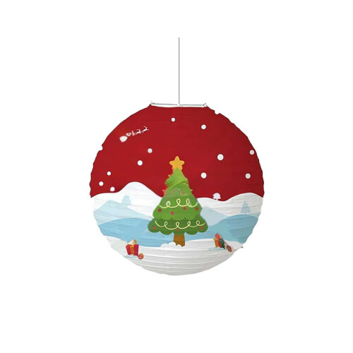 Christmas Honeycomb Balls Red White 3D Ornament Set 2