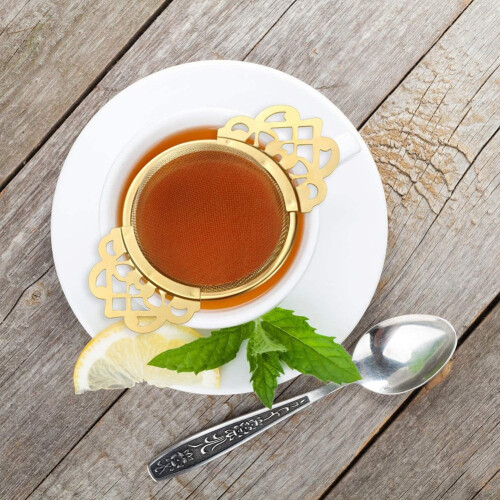 Stainless Steel Tea Strainer with Drip Bowl 1 Piece 2