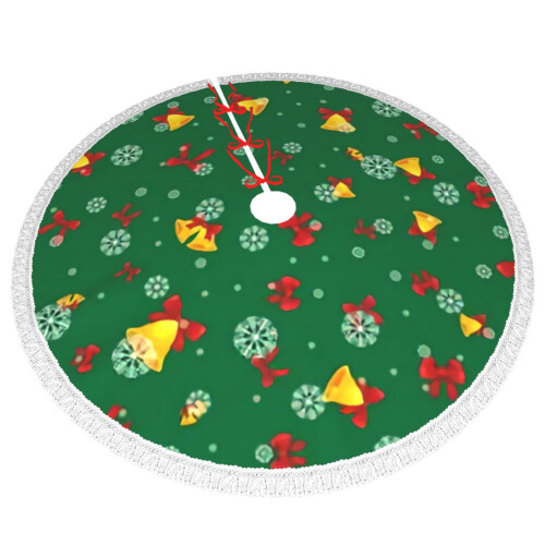 Christmas Tree Skirt 48 Inch Rustic Holiday Decor 2