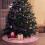 Christmas tree skirt burlap red snowflake 30 inch 6