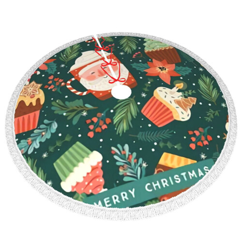 Christmas Tree Skirt 36 Inch Rustic Holiday Decor 2