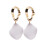 Women's geometric square drop stud earrings 2 pairs 5