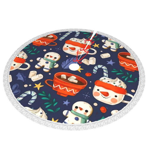 Christmas Tree Skirt 48 Inch Rustic Holiday Decor 1