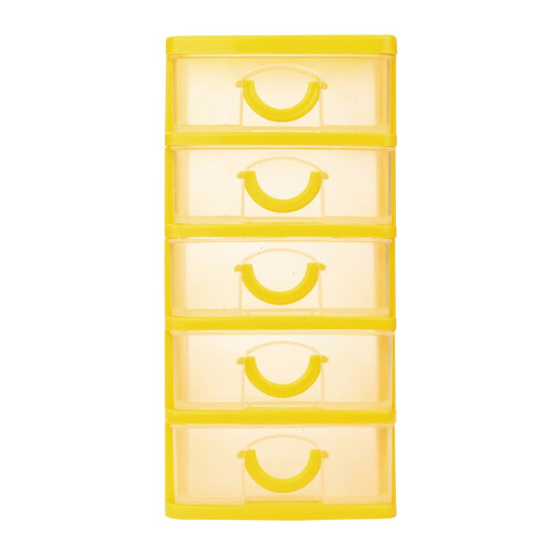 Mini gaveteiro de mesa em plástico resistente para pequenos objetos. 1