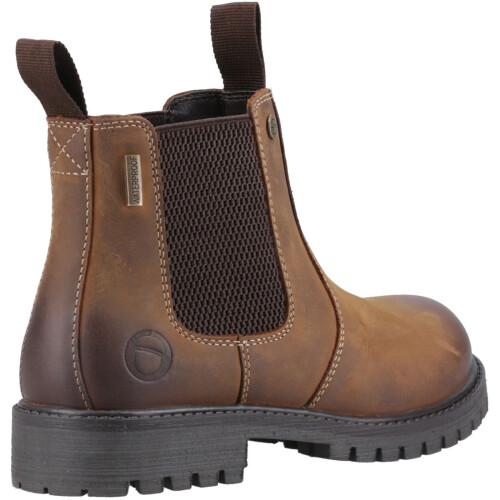 Cotswold (, ) Cotswold Aston Leather Boy's Tan Flat Chelsea Boots 1