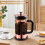 French Press Coffee Maker 1000ml Rose Gold Heat-Resistant 5