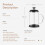 Rustfrit stål glas tekande fransk kaffe te perkulator filter pressestempel 800 ml manuel kaffe espressomaskine kande, B 8
