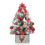 Pink Flocked Desktop Christmas Tree Ornament Set 6