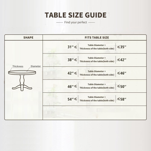 Round tablecloth with elastic edge 150 cm 1