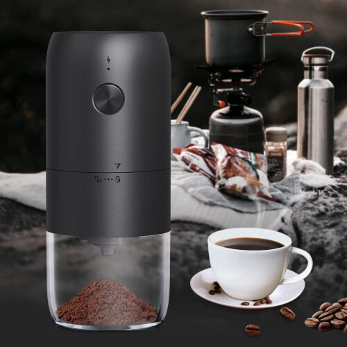 Electric Coffee Grinder Ceramic Burrs Adjustable Coarseness 2