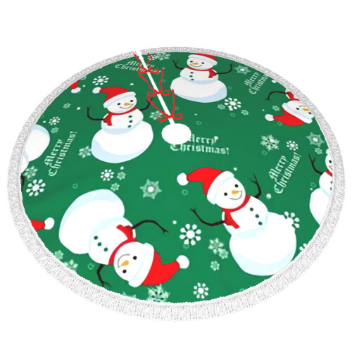 Christmas Tree Skirt 48 Inch Rustic Holiday Decor 2