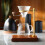 Pour Over Coffee Stand with Adjustable Dripper and Wooden 5