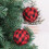 Christmas Balls Black and White Plaid 7cm Set 2
